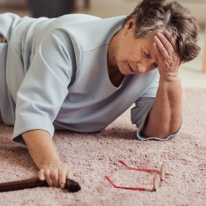 Elderly mother falls
